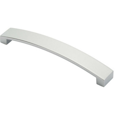 Loops Flat Curved Bow Pull Handle 172 X 25mm 160mm Fixing Centres Polished Chrome from B&Q