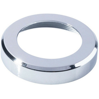  - Pair Screw On Round Rose Cover Plates 50mm Diameter 10mm Depth Chrome