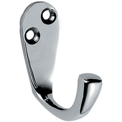 Victorian One Piece Single Bathroom Robe Hook 40mm Projection Polished Chrome from B&Q