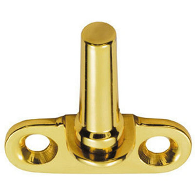 Flush Fitting Cranked Window Casement Pin 25mm Fixing Centres Polished Brass from B&Q