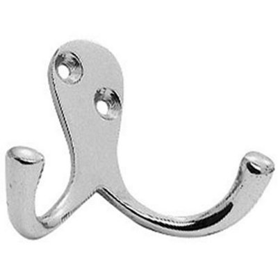 Victorian One Piece Double Bathroom Robe Hook 26mm Projection Polished Chrome from B&Q