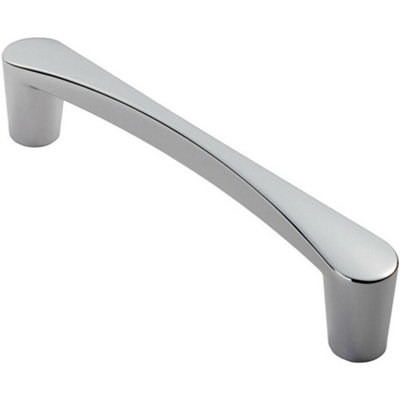 Loops Curved D Shape Pull Handle 146 X 18.5mm 128mm Fixing Centres Polished Chrome from B&Q