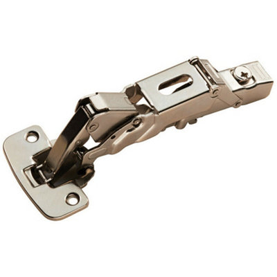 Soft Close Cupboard Hinges 170 Degree Opening Angle Bright Nickel Plate from B&Q