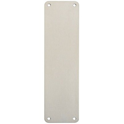  - Plain Door Finger Plate 300 X 75mm Satin Stainless Steel Push Plate