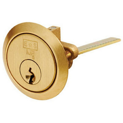 Standard Rim Cylinder Door Lock Keyed To Differ 5 Pin Satin Brass from B&Q