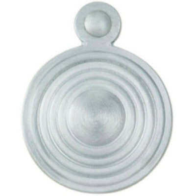32mm Lock Profile Round Escutcheon Reeded Design Satin Chrome Keyhole Cover from B&Q