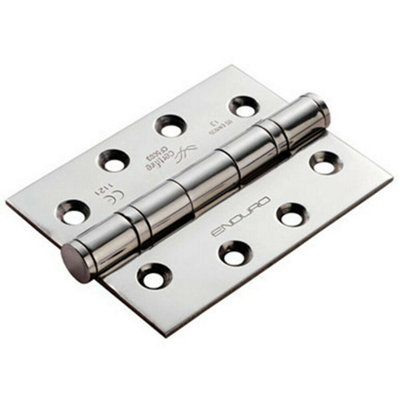  - Pair 102 X 76 X 3mm 13 Ball Bearing Hinge Bright Stainless Steel Interior Door