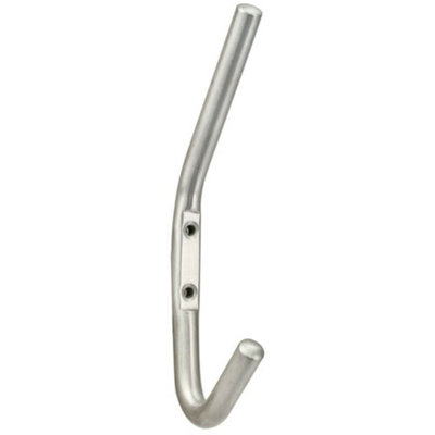 Slimline One Piece Hat & Coat Hook 59mm Projection Satin Stainless Steel from B&Q