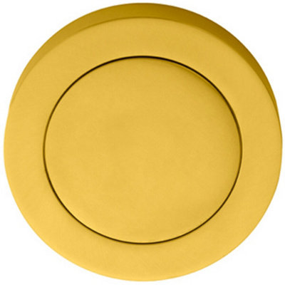 51mm Polished Brass Blank Escutcheon Concealed Fix Rose Modern Keyhole Cover from B&Q