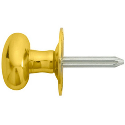  - Oval Rack Bolt Thumbturn Lock Steel Spline Spindle 36mm Rose Polished Brass