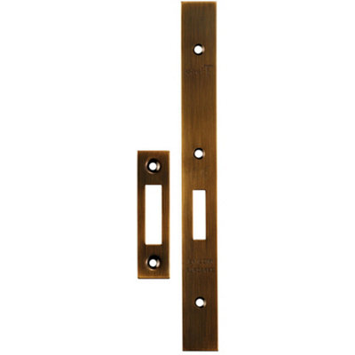  - Forend Strike & Fixing Pack Suitable For Din Euro Deadlock Antique Brass