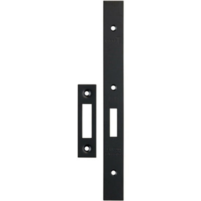  - Forend Strike & Fixing Pack Suitable For Din Euro Deadlock Matt Black