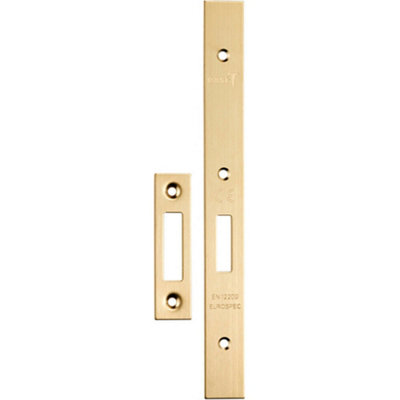  - Forend Strike & Fixing Pack Suitable For Din Euro Deadlock Satin Brass
