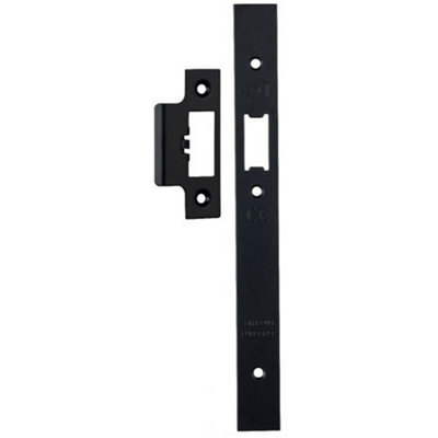Loops Unisex Black Forend Strike & Fixing Pack Suitable For Din Security Latch Matt - Image 3