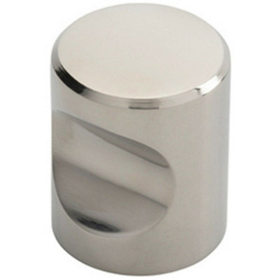 Loops Cylindrical Cupboard Door Knob 25Mm Diameter Polished Stainless Steel Handle