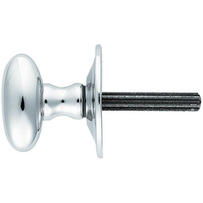  - Oval Rack Bolt Thumbturn Lock Steel Spline Spindle 36mm Rose Polished Chrome
