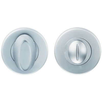 B&Q Thumbturn Lock And Release Handle Concealed Fix Push On Rose Satin Chrome