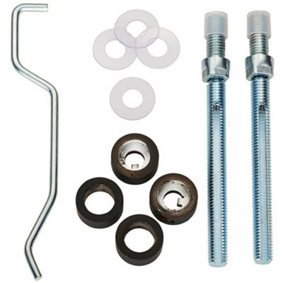 Loops Back To Back Pull Handle Fixing Pack Set 19mm Diameter Matt Black Finish from B&Q