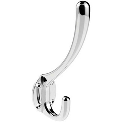  - Heavyweight One Piece Hat & Coat Hook 76mm Projection Polished Chrome