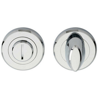  - Thumbturn Lock And Release Handle Beveled Edge Concealed Fix Polished Chrome