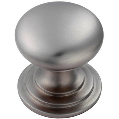 Loops Victorian Round Cupboard Door Knob 42Mm Dia Stainless Steel Cabinet Handle
