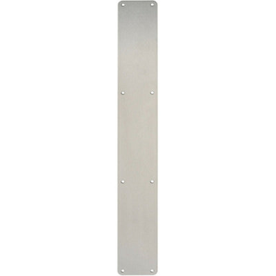  - Plain Door Finger Plate 650 X 75mm Satin Stainless Steel Push Plate
