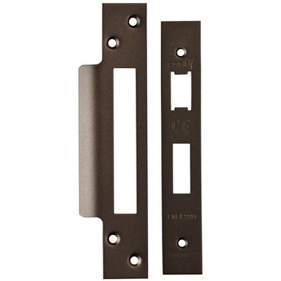  - Square Forend Strike And Fixing Pack Suitable For Sashlocks Matt Bronze