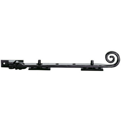 Curly Tail Casement Window Stay 203mm Length Black Antique Window Fitting from B&Q