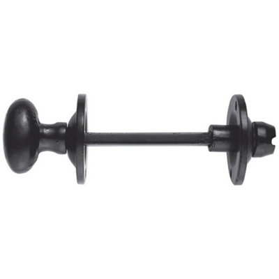 Oval Thumbturn Lock With Coin Release Handle 32 70mm Spindle Black Antique from B&Q