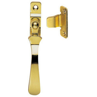 Victorian Wedge Pattern Casement Window Fastener 57 X 13mm Polished Brass from B&Q