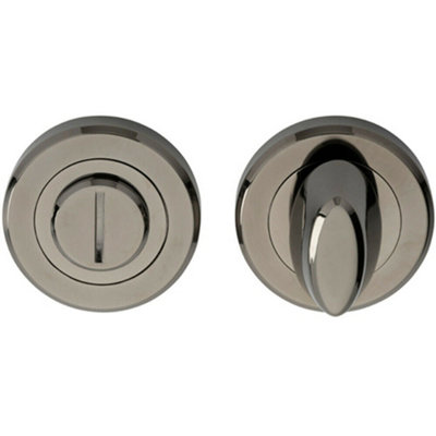  - Thumbturn Lock And Release Handle Beveled Edge Concealed Fix Black Nickel