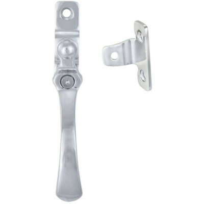  - Lockable Victorian Casement Window Fastener 57 X 13mm Polished Chrome