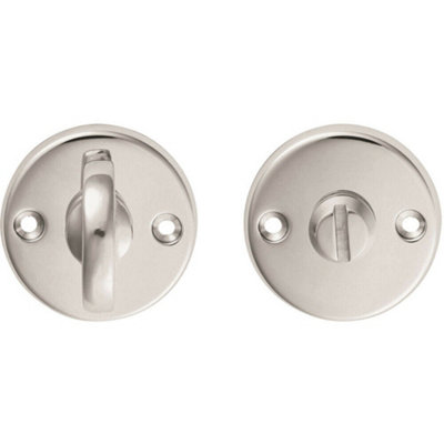  - Slim Bathroom Thumbturn Lock And Release Handle 45mm Dia Polished Chrome