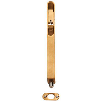 8 Inch Lever Action Flush Bolt Radius Forend 204 X 20mm Satin Pvd from B&Q