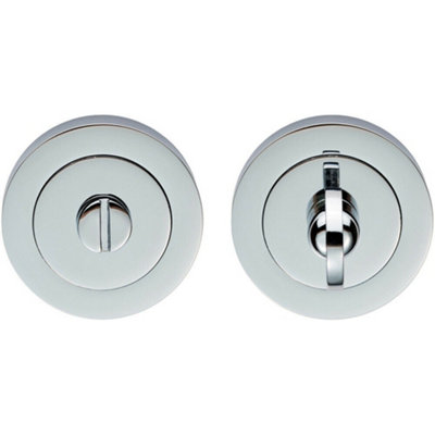 Thumbturn Lock And Release Handle 50mm Diameter Round Rose Polished Chrome
