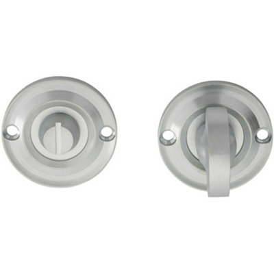 B&Q Small Bathroom Thumbturn Lock And Release Handle 67Mm Spindle Satin Chrome