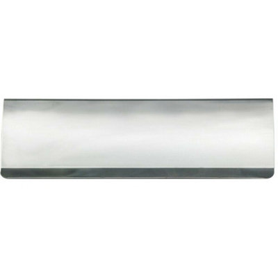  - Interior Letterbox Plate Tidy Cover Flap 300 X 95mm Satin Steel & Chrome - Image 3