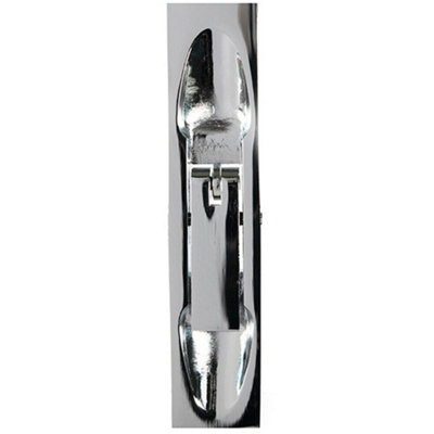 Loops Lever Action Flush Door Bolt With Flat Keep Plate 254 X 20Mm Polished Chrome - Image 3
