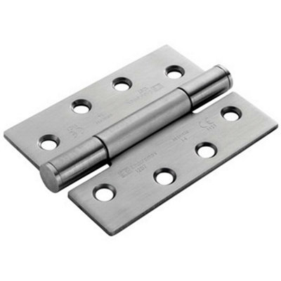 Pair 100 X 75 X 3mm Concealed 14 Bearing Hinge Satin Steel Internal Door from B&Q