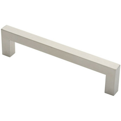 Loops Square Mitred Door Pull Handle 244 X 19mm 225mm Fixing Centres Satin Steel from B&Q