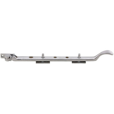 Victorian Casement Window Stay 270mm Length 2 Pins Included Satin Chrome from B&Q