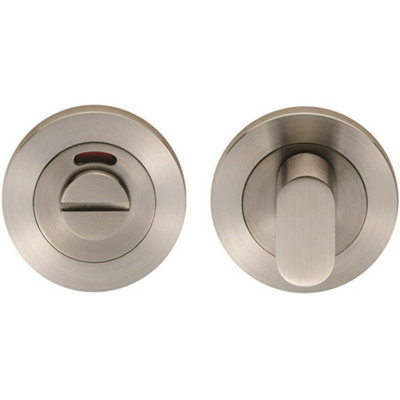 - Round Thumbturn Lock And Release With Indicator Satin Stainless Steel