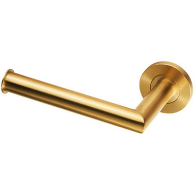 Mitred Bathroom Toilet Roll Holder On Rose Concealed Fix Satin Pvd from B&Q