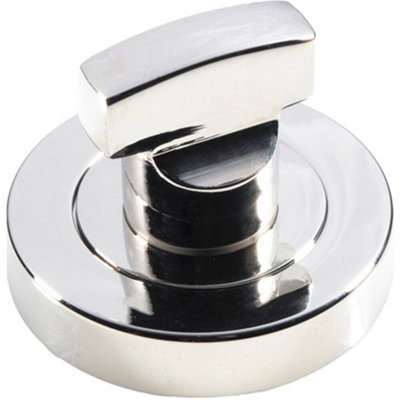 B&Q Thumbturn Lock And Release Handle Concealed Fix Round Rose Polished Nickel
