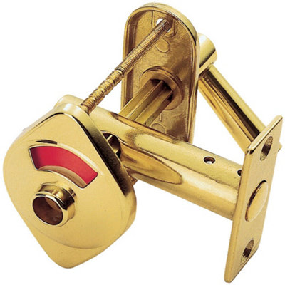 Bathroom Indicator Bolt With Emergency Release Polished Brass 57mm X 20mm from B&Q