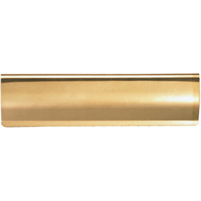 Curved Letterbox Cover Interior Letter Tidy Flap 355 X 127Mm Polished Brass 5056492578768 - Image 3