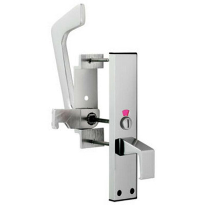 Dual Handed Disabled Toilet Handle Set Dda Compliant Polished Anodised Aluminium from B&Q