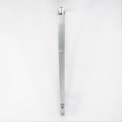 Lever Action Flush Door Bolt With Flat Keep Plate 460 X 20mm Satin Chrome from B&Q