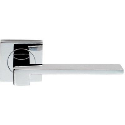 Pair Flat Squared Bar Handle On Square Rose Concealed Fix Polished Chrome from B&Q