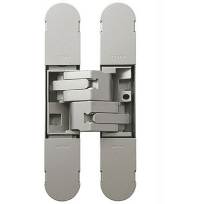  - 130 X 30mm Concealed Heavy Duty Hinge Fits Unrebated Doors Champagne